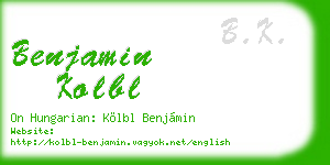 benjamin kolbl business card